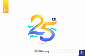 Number 25 logo icon design, 25th birthday logo number, anniversary 25
