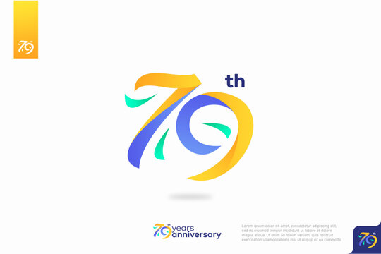 Number 79 logo icon design, 79th birthday logo number, anniversary 79