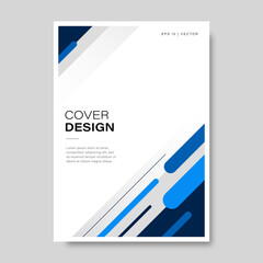 Book cover flyer design in geometric style. Vector illustration
