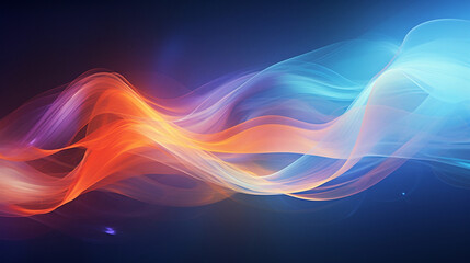 abstract light energy moving waves, motion fluctuating design, magic glowing lines and waves, made with generative ai