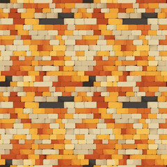 A brick pattern, showcasing aligned and staggered rows of bricks. This classic and versatile design is commonly used in architecture and construction, evoking sturdiness and traditional craftsmanship.