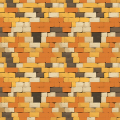 A brick pattern, showcasing aligned and staggered rows of bricks. This classic and versatile design is commonly used in architecture and construction, evoking sturdiness and traditional craftsmanship.
