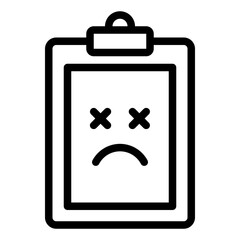 No Task or no report outline icon
