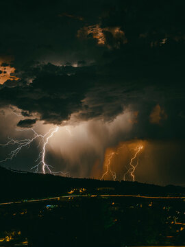 lightning in the night