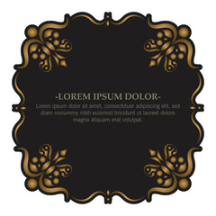 Luxury calligraphy ornament frame line design