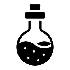 Potion in the flask solid glyph icon