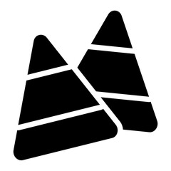 Sweet Candy Corn solid glyph icon