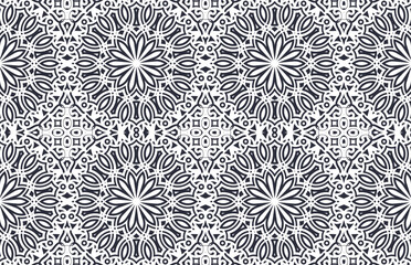 Flat mandala seamless pattern template
