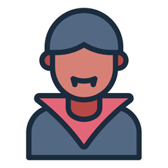 Vampire Avatar filled line icon