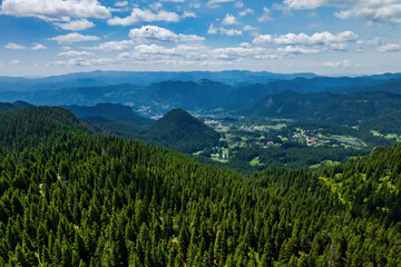 Obraz premium Beautiful landscape view of peaks of Rhodope mountains