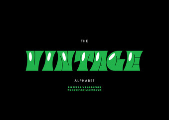 Vector of stylized modern font and alphabet