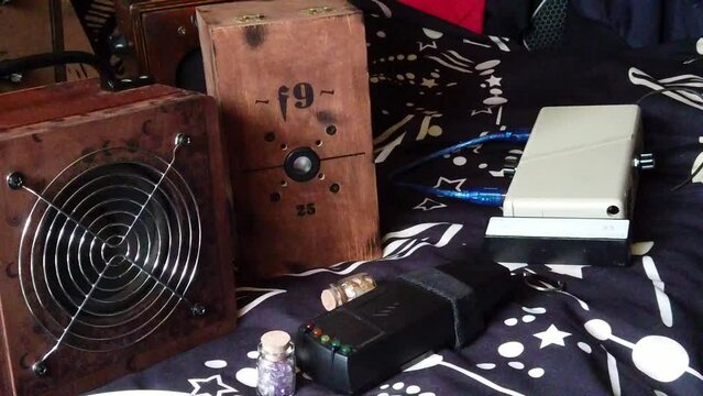 Collection of spirit and ghost box electric paranormal ITC communication equipment