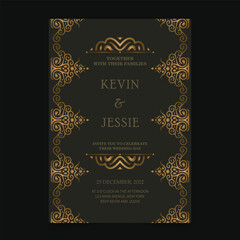 Elegant restaurant menu cover with logo ornament