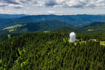 Rozhen astronomical observatory telescope tower, Bulgaria