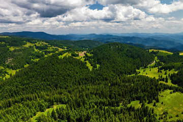 Obraz premium Beautiful landscape view of peaks of Rhodope mountains