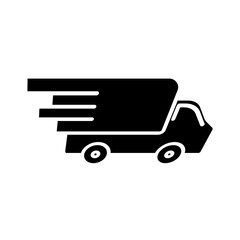 Fast delivery truck icon, express delivery, quick move, line symbol. Vector illustration color editable isolated on blank background.