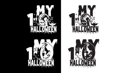 My First Halloween t shirt Design.