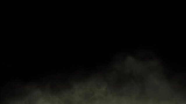 Warm-colored smoke, steam, mist, fog, gas rising into the air, 4k with alpha channel for transparent background