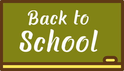Back to school on chalkboard  icon isolated vector illustration