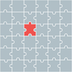 Fototapeta premium Red jigsaw pattern. jigsaw line pattern. jigsaw seamless pattern. Decorative elements, clothing, paper wrapping, bathroom tiles, wall tiles, backdrop, background.