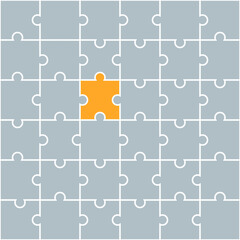 Fototapeta premium Orange jigsaw pattern. jigsaw line pattern. jigsaw seamless pattern. Decorative elements, clothing, paper wrapping, bathroom tiles, wall tiles, backdrop, background.
