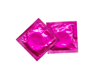 condom of a man for wear protection couples arrangement flat lay style 