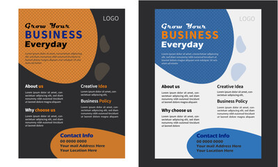 Modern and creative business flayer design. Unique flyer vector template file	
