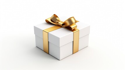 Obraz premium Gift box with red ribbon isolated on transparent and white background. Png transparent,