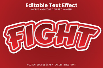 Vector Fight editable text effect template
