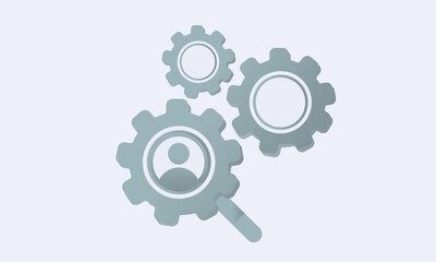 HR services icon.on white background.Vector Design Illustration.