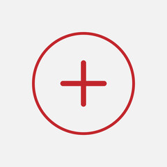 Add Icon. Plus, Positive. Ambulance, Medical Logo. Increase Sign and Symbol for Design, Presentation, Website or Apps Elements - Vector.    