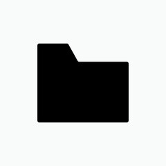Folder Icon. Data Save, Storage.  Universal Interface Element for Design, Presentation, Website or Apps Elements - Vector.   