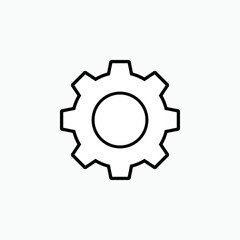 Gear Icon. Setting, Cog Symbol for Design and Websites, Presentation or Application – Vector.      