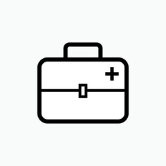 Medical Kit Icon. Doctor Equipment, Paramedic Bag Symbol  for Design, Presentation, Website or Apps Elements – Vector.        