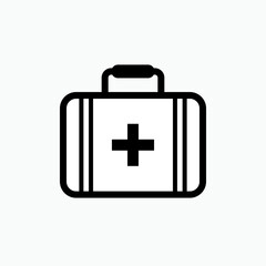 Medical Kit Icon. Doctor Equipment, Paramedic Bag Symbol  for Design, Presentation, Website or Apps Elements – Vector.        