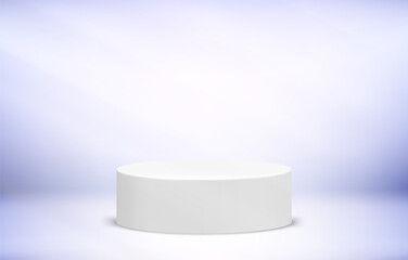 Product showcase. 3d vector mockup with circle stage