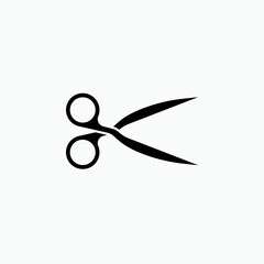 Scissor Icon. Cut, Cutting Tool . Barber Symbol - Vector Sign and Symbol for Design, Presentation, Website or Apps Elements.   