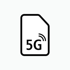 Sim Card Icon. Chip Symbol for Design, Presentation, Website or Apps Elements.    
