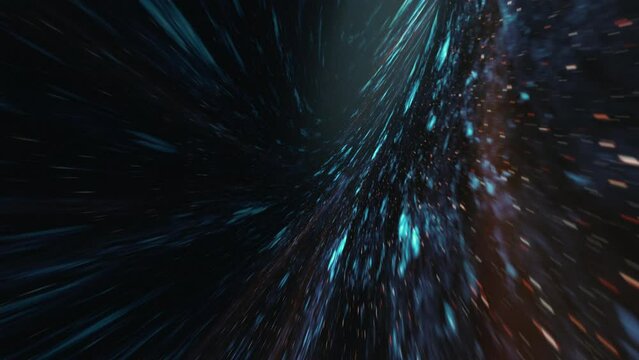 Universe Warp, Wormhole, Cosmic Travel. Seamless Loop