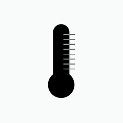 Thermometer Icon. Temperature Measurement, Medical Element Sign and Symbol - Vector Logo Template.   