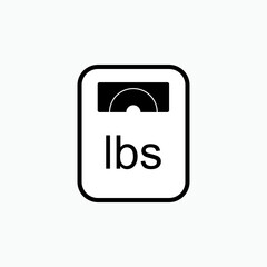 Weight Measurement Icon. Heaviness Symbol - Vector.    symbol