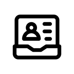 digital identity line icon