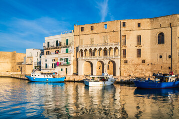 Porto Antico is the old port in Monopoli, Italy.
