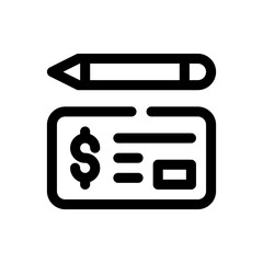 cheque line icon