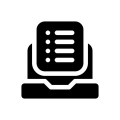 invoice glyph icon
