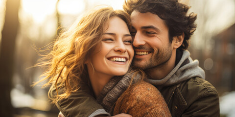 Adventure and Affection: Couple's Piggyback Ride