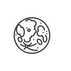 Moon planet line icon