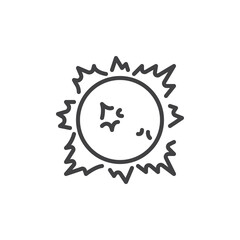 Sun planet line icon