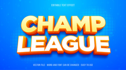 Champion 3d editable text effect