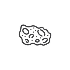 Meteorite stone line icon